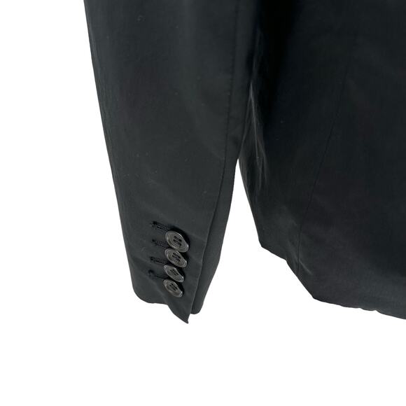 Vintage Y2K Liz Claiborne Black Lined Button Front Blazer Size Petite 12 - Picture 7 of 12